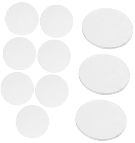 Toyvian 10pcs Acrylic Ornament Bases 2.5cm Round Display Stands for Tabletop Miniatures Collectible Figures and Anime Figurines