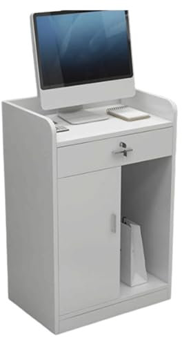 Präsentationspultständer, Präsentationspult, klassisches Podium, Rednerpultständer mit Schublade und Regal, moderner kleiner Empfangsschreibtisch, Kirchenkanzel, stehender Rednerpulttisch for Ratsräum