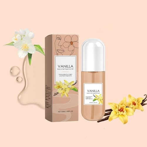 50ml Spray Parfumé Vanille Eau De Toilette, Portable Pour Corps Et Cheveux, Fragrance Élégante Qui Reste Sur La Peau Fragrance Agréable Et Apaisante, Idéal Pour Toutes Occasions