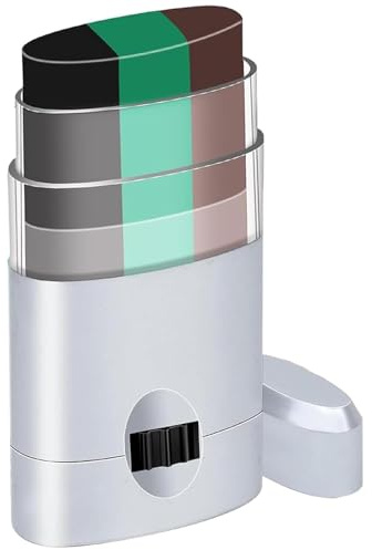 Army Face Paint, Camo Face Paint, 3 Color Face Paint Sticks, Non-Toxic Waterproof & Sweat-Resistant for Hunting, Military Training, Halloween Decor, Fancy Dress and Outdoor Activities