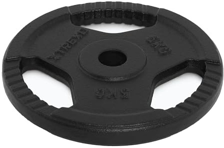 XTREXO TRX-ICP001 Gusseisen Hantelscheibe 5kg - Universal, langlebig, mit ergonomischen Griffen, kompatibel mit Hanteln und Griffen für Kraft- und Funktionstraining