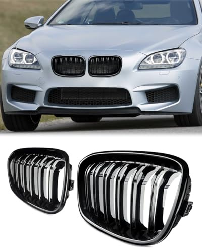 MAGICKIT F20 Gloss Black Front Kidney Grille for BMW 1 Series F20 F21 2011 2013 2012 2014 Double Slat Grill Radiator Grilles