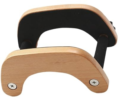Kangnice Tragbarer Akustikgitarrenständer aus Holz, stabile Unterstützung für Heimstudios und Musikräume Biegsamer Gitarrenständer