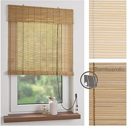 Liedeco Bambus-Rollo 60 x 160 cm, kirschbaum