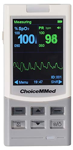 CHOICEMMED Handheld Pulsoximeter Pulsoxymeter MD-300 M Profigerät mit Software USB Alarm