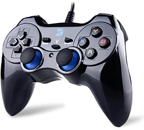 ZD-V+ Gaming USB Collegata Controller Gamepad Joypad Joystick per PC (Windows XP / 7/8 / 8.1/10) & Playstation 3 & Androide & Steam - Non sostenere Xbox 360 / One - [Nero]