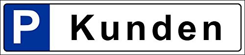 Parkplatzschild 52x11cm Schild Parkplatz Nummernschild Kennzeichen – Kunden – S19f