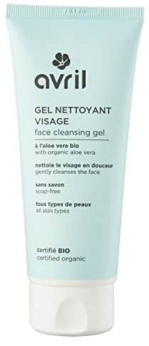 Avril - Gel Nettoyant Visage Bio - Aloe Vera Bio - Tout Type de Peau - 98% d'Origine Naturelle - Certifié Bio Ecocert - Fabriqué en France - 100ml
