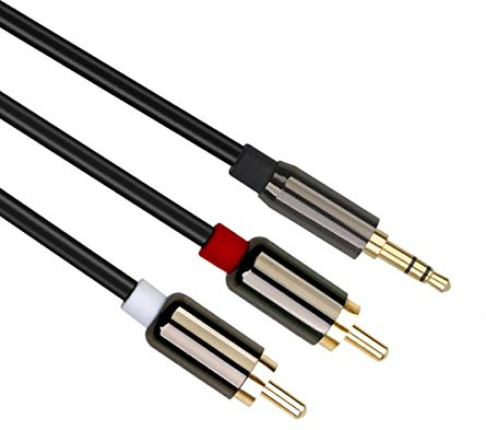 System-s Câble audio stéréo RCA RCA mâle (mâle) vers Jack 3,5 mm AUX (mâle) Câble audio RCA 10 m