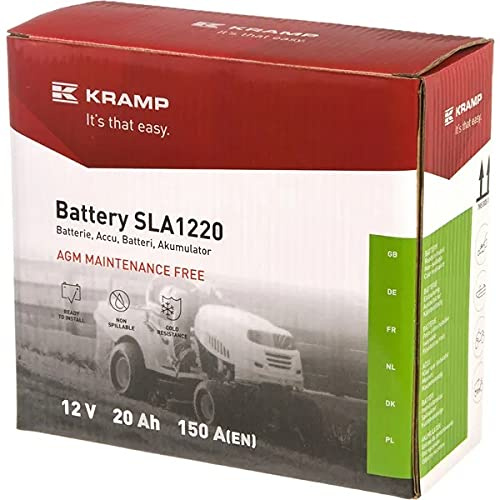 SBA2012KR Batterie gel démarreur tracteur tondeuse scellée 12 V 12 V 20 Ah Kramp