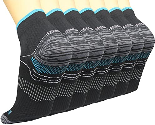 XIMISUN 7 paia di calze a compressione per donne e uomini, sollievo per fascite plantare, dolore al piede, supporto dell'arco plantare, calze a compressione migliorate per sport, corsa, medica