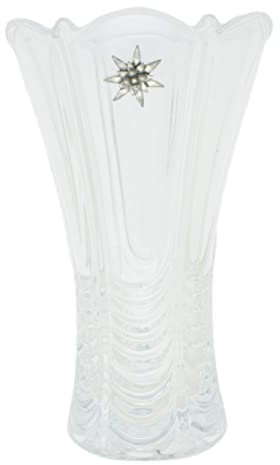 Edelweiss S Flower Table Vase Cut Crystal Glass Flute Style Luxury Gift 115