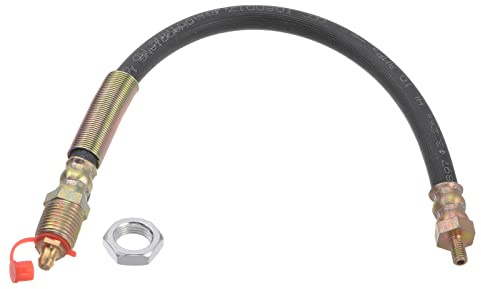 sourcing map M6x1mm Thread 11.81 Length Flexible Extension Grease Hose with Fixing Hex Screw Nut for Grease Gun Lubrication