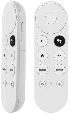 Sostituzione del Telecomando Vocale per il 2020 Google TV 4K Snow, Adatto per il 2020 Google Chromecast 4K Snow G9N9N GA01920, con pulsanti di scelta rapida YouTube e NETFLIX (Solo Telecomando)
