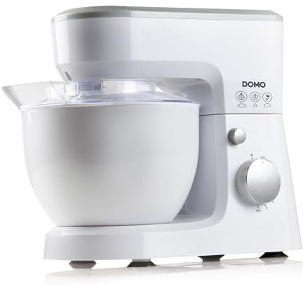 DOMO DO9241KR Robot da Cucina - 4 L - 600 W, Bianco/Argento