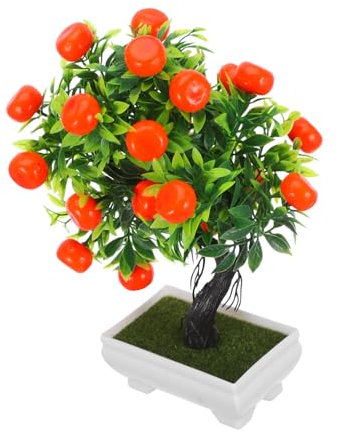 Garneck Künstlicher Bonsai-Baum Simulation Gefälschte Fruchtpflanze Heimdekoration Schreibtisch-Ornament