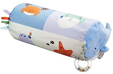 Nuby Ocean Friends - Almohada para el Tiempo de Barriga, Desarrollo temprano, compacta, Almohada Inflable, Adecuada Desde el Nacimiento