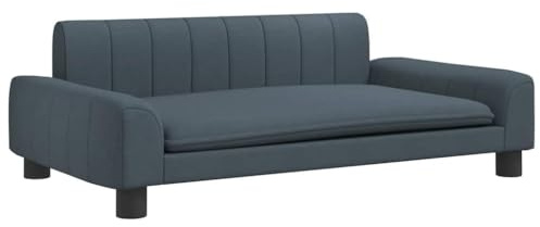 Lit pour chien gris foncé 90x53x30 cm tissu