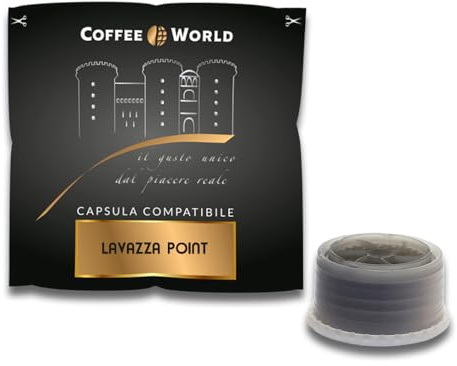 COFFEE WORLD, 75 capsule compatibili con macchine da caffè Lavazza®* Point®* gusto Intenso e Deciso