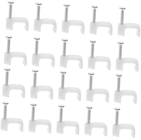 KICHOUSE 300stücke Kabelclips Für Wandmontage Flache Ethernet-kabelklemmen Einfache Installation Vielseitig Einsetzbar Für Zuhause Und