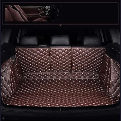 Vollabdeckung Kofferraummatte für Volkswagen T-ROC 2018-, Kratzfest und verschleißfest Kofferraum Schutzmatte Cargo Liner Tray Zubehö,Coffee