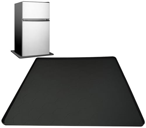 Kühlschrank-Bodenmatte – -Kühlschrank-Silikonmatte, rutschfeste Kühlschrankmatte | Kühlschrank-Bodenschutzmatte mit erhöhtem Rand, Abtropfschale aus Silikon für kleine Kühlschränke, 60 x 60 x 2 cm
