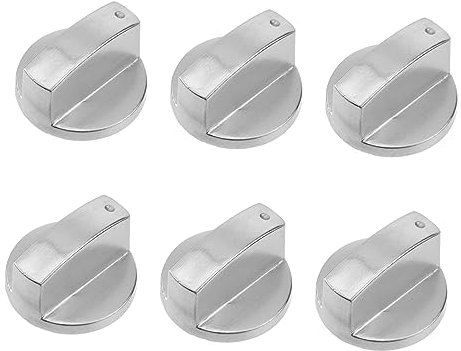 HOMSFOU 6stücke Zinklegierung Gasherd Drehknöpfe Eingebettete Metalldrehknöpfe Für Gasherde Brushed Langlebig Und Installieren Für Austausch Defekter Knöpfe