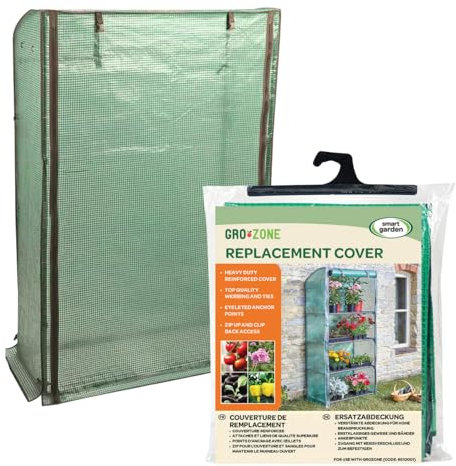 Garden Mile Greenhouse Cover Replacement Plant Protection GroZone Max Heavy Duty Reinforced PE Polytunnel Cover with Roll-Up Zipper Door *COVER ONLY* (GroZone Cover 1.7 x 0.8 x 0.5m)