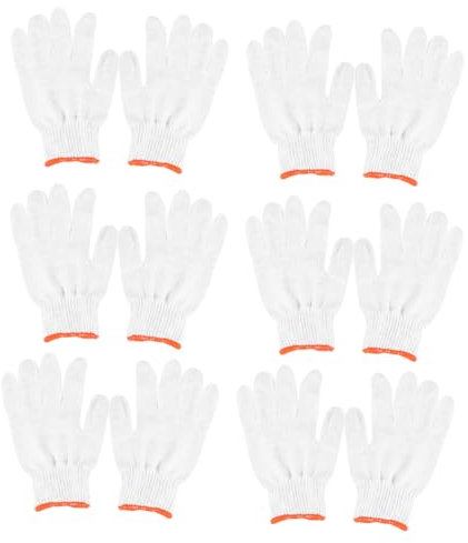 BAZEITFLOW 24pairs Skidproof Cotton Yarn Glove Slip Labours Protection Gloves Nylon for Men