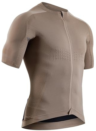 X-Bionic XCEED Ride Short Sleeve Jersey für Herren - Fortschrittliche Thermoregulierung für optimale Radfahrleistung, Energieeinsparung und Komfort, Kurzarm-Design - Sand/Dunkelsand, L