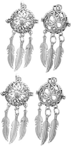 Gadpiparty 2 Series Jewelry Box Jewellery Box Colgante Original Sueño Amuletos Para Hacer Joyas Colgante De Joyería De Aleación Contenedor De Almohadillas Aromáticas Silver 2 Piezas*2