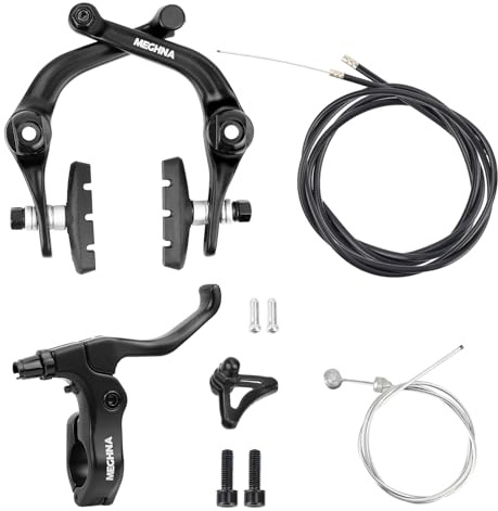 FOMAS Bike Brake Set Brake Lever with Cable Brake Pads Rim Brake for 22.2 mm Handlebar Suitable for BMX Bicycle