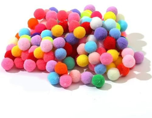 Filzkugeln 1000 Bunte Pompons 10mm zum Basteln & DIY, Kleine Pompom Bälle für Kreative Handwerke, Dekorationen in Hellen Farben, Ideal für Projekte pompons