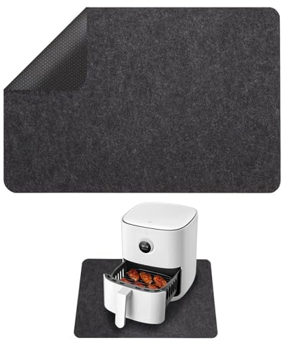 Heat Resistant Mat for Air Fryer, 44 * 30cm Heat Proof Mat Kitchen Appliance for Sliders, Kitchen Countertop Protector Mats for worktops, Non-Slip Mixer Mover Mats for Air Fryers Coffee Machines Ovens