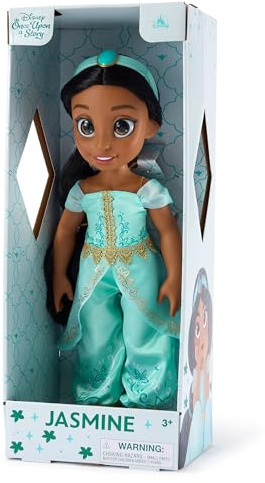 Disney Store Official Jasmine Doll with Toy Hair Brush, Aladdin, 40.5cm / 16, Once Upon a Story Collection, Age 3+