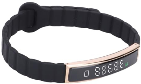 Banda de Rastreador de Brazalete Inteligente, Actividad y Fitness con Contador de Pasos, Toma de Fotos Remota, Impermeable para Deportes (Gold)