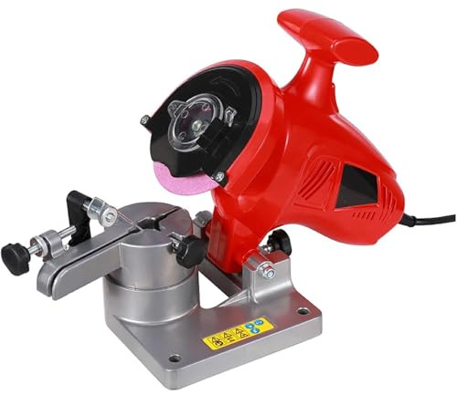 ERICAT Affûteuse Électrique pour Tronçonneuse, Kit De Gabarit D'affûtage pour Tronçonneuse, Angle Réglable De 0 À 35° Et Vitesse À Vide De 7500 TR/Min, pour Toutes Les Chaînes De Tronçonneuse
