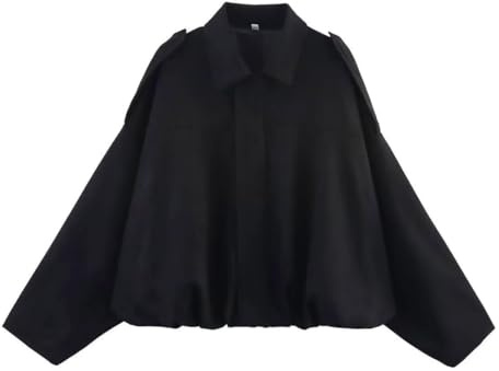 Dam kort mockajacka, överdimensionerad mocka jacka med fleecefoder varm streetwear vinterjacka kort läderjacka