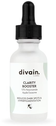 Clarity Booster 30 ml | Siero viso depigmentante e anti-macchie con esosomi di mela, niacinamide e vitamina C | Vegano | divain. Care | Depigmentante, con esosomi di mela, unifica il tono, vegano, prodotto in Spagna