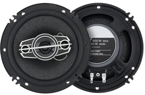 ARUPMN 2 altoparlanti stereo Hi-Fi a gamma completa per auto, 4 vie, 6 pollici, 600 W, coassiali, con