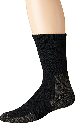 thorlos mens Kx Max Cushion Crew Hiking Socks, Black, Large US