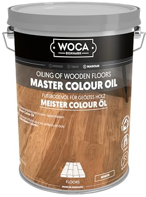 WOCA Denmark Master Colour Oil White - 5L - Indoor Parquet Oil for Wooden Furniture, Floors, Cladding and Cabinets