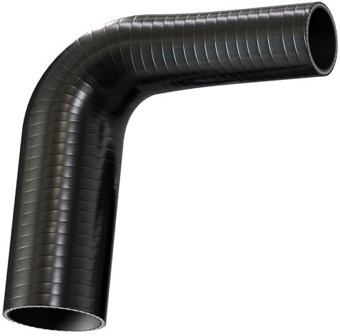 90 gradi rinforzate in silicone riduttore tubo a gomito manicotto radiatore per turbo o refrigerante ID: 111 mm > 98 mm – nero