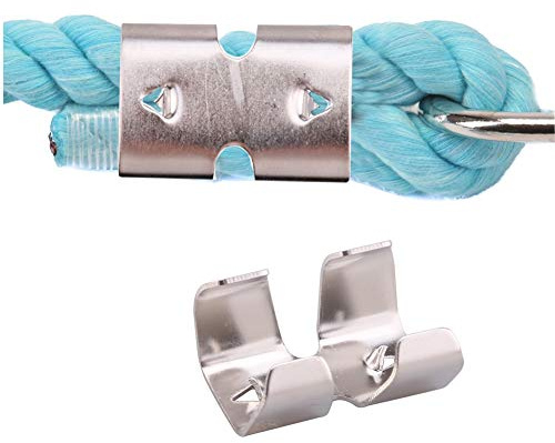 Double Rope Clamps Fits 0.31-inch(8mm) to 0.47-inch(12mm) Braided Ropes Pack of 10