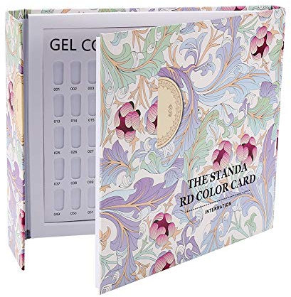 Nageldisplay-Buch mit 120 Farben für Nagelsalons, Professionelles Nagellack-Display mit Musterfarbkarten für Maniküre und Pädiküre, Nagelkarten Design Board zur Präsentation von Nagellacksortimenten