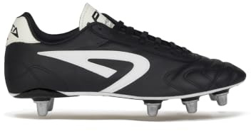 Scatto Rugby | Scarpe da Rugby in Vera Pelle | Stabilità, Potenza e Controllo in Mischia su Terreno Naturale | Suola con Tacchetti in Alluminio 8 Studs e Plantare Anatomico Antishock | Made in Italy