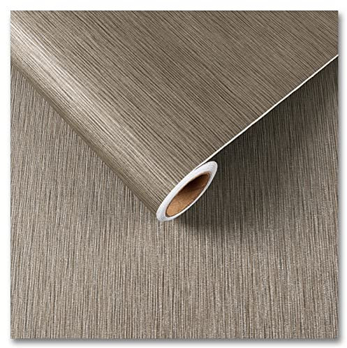 CRE8TIVE Carta da parati ruvida ruvida marrone chiaro con pellicola adesiva e pellicola adesiva in vinile, per soggiorno, bagno, piano di lavoro, piano di lavoro, armadio, 30 x 200 cm