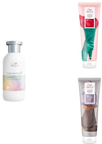 Wella Professionals Set zum Verändern und beleben der Haarfarbe – 1x 150 ml Color Fresh Mask Red pflegende Tönung und 1x 250 ml Color Motion+ farbschützendes Tiefenreinigungsshampoo