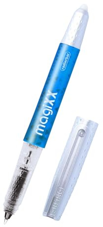 Online magiXX radierbarer Tintenroller Blau mit Tintenpatrone I Rollerball mit 0,7mm Strichstärke I inkl. 1x Patrone blau I radierbarer Stift für Schule, Uni und Büro I thermosensitive Tinte