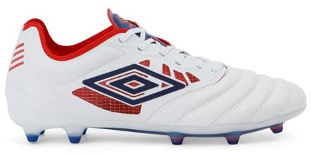Umbro - Herren Fußballschuhe mit festem Boden Tocco IV Pro, Leder (42 EU) (Blau/Immobilien Blau/Rokokorot)